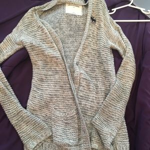 Abercrombie kids long cardigan grey